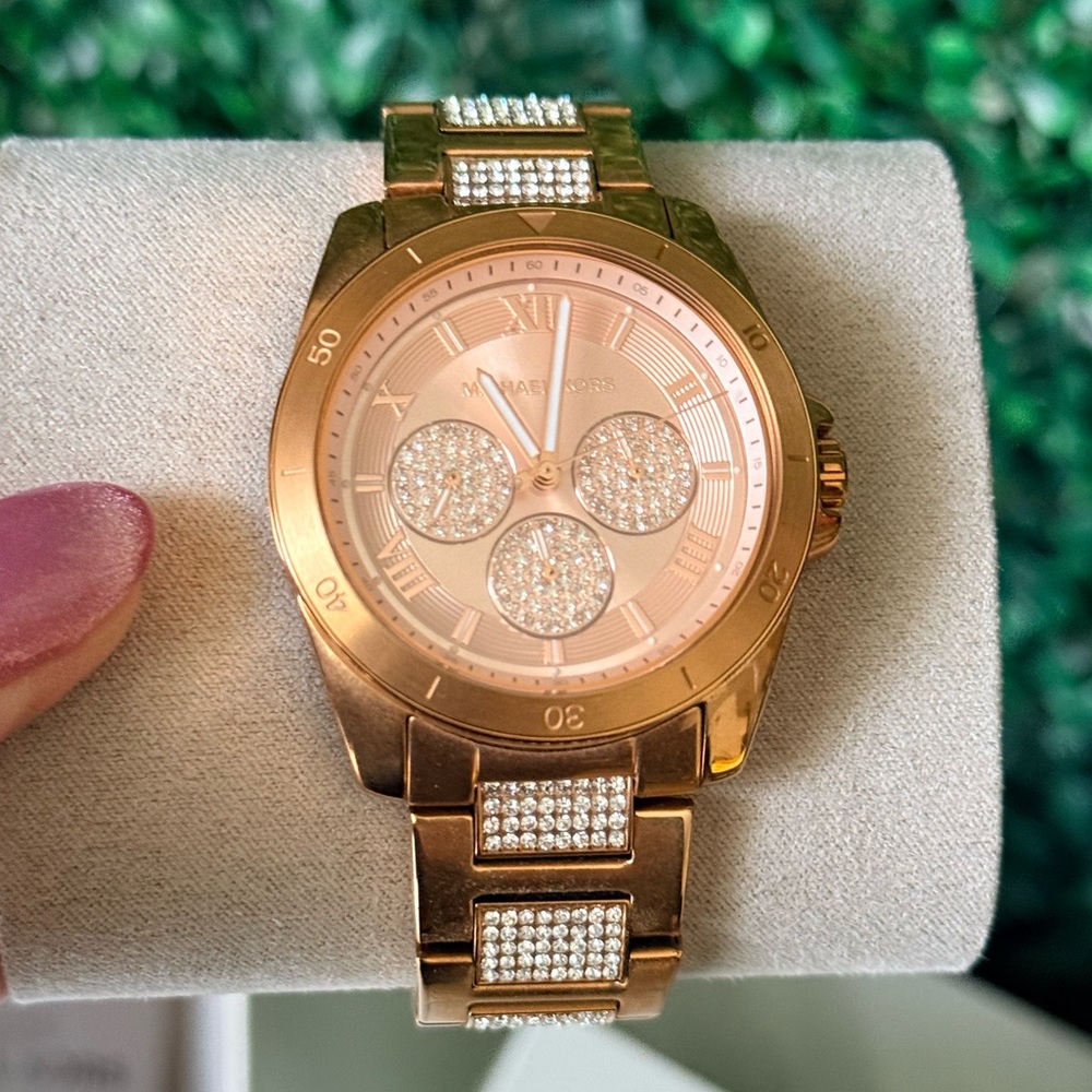 Michael Kors Rose Gold Watch - Crystal Accent - Picture 4 of 8